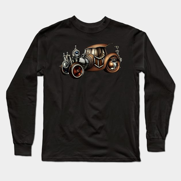 Steampunk Racer Long Sleeve T-Shirt by AlienMirror